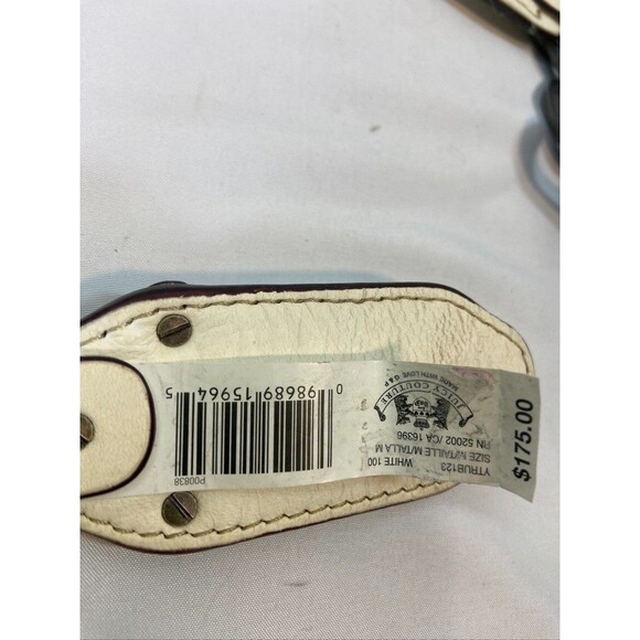 JUICY COUTURE WOMENS WHITE CHAIN LEATHER BELT SIZE M / L 37 INCHES VINTAGE main image 4